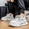 Fashion Niche Mesh Breathable Low Top Thick Soled Casual Sports Shoes for Men 2025 Autumn Fashion Versatile Comfortable Chunky sneakers