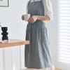 Vintage Denim Schürze Baumwoll-Canvas Latzschürze Fleckenabweisende Schürze Küche Kochen Backen