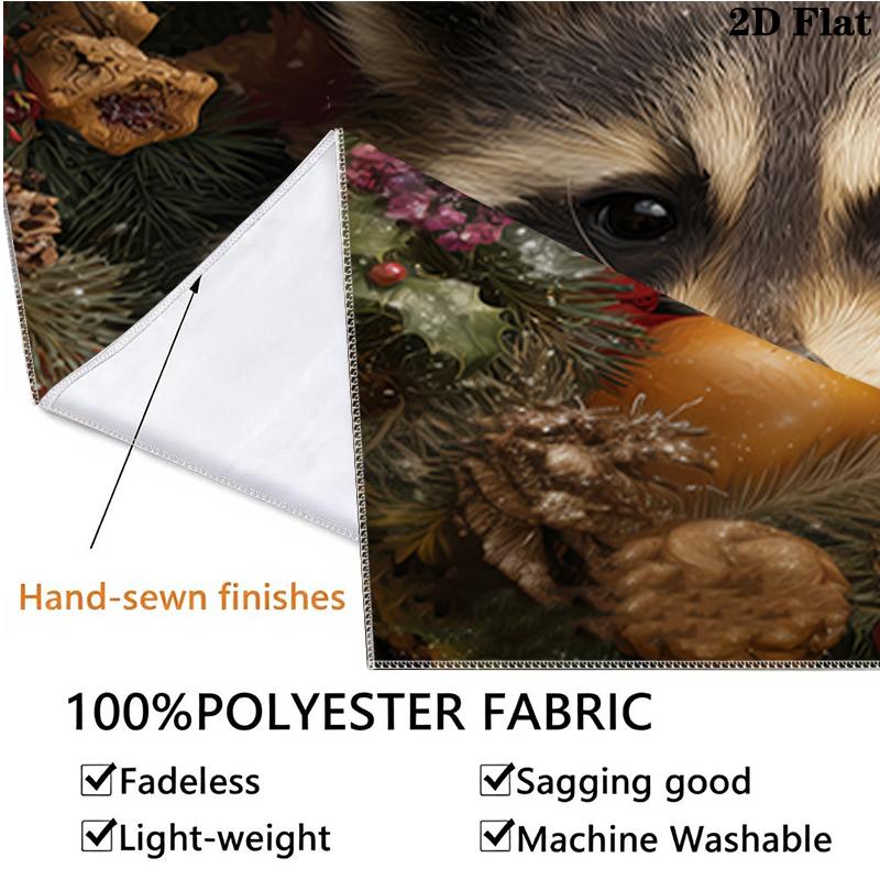 Weihnachtstiere Wandteppich, ästhetische bedruckte Stoffdecke, geeignet für Schlafzimmer, Wohnzimmer und Heimdekoration.