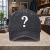 Question Mark Pattern Washed Vintage Adjustable Baseball Cap Unisex Casual Hat for Unisex Women Outdoor Daily Wear