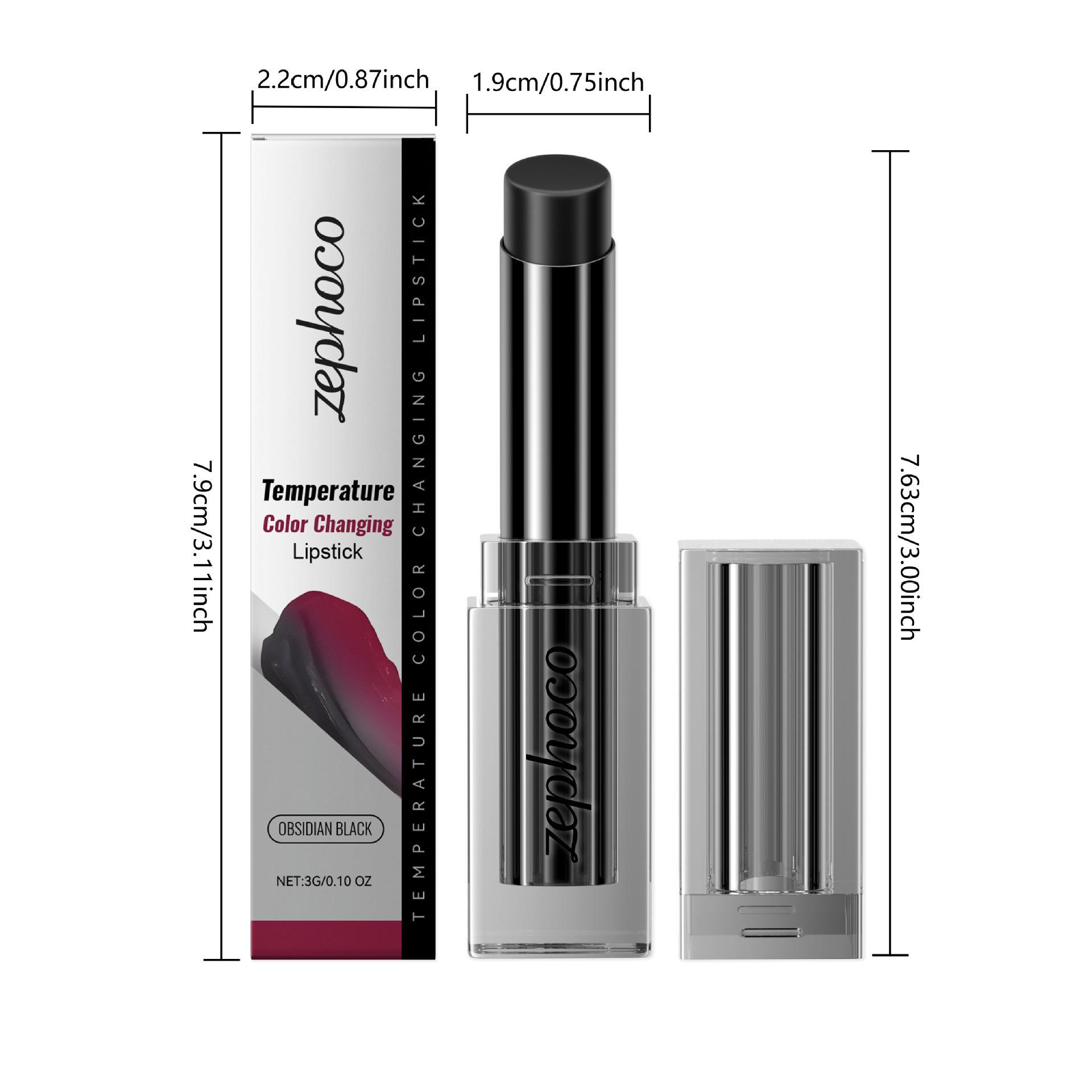 ZEPHOCO Увлажняющая помада, меняющая цвет - Нежная, Увлажняющая, Осветляющая и Успокаивающая. Чувствительность к температуре для индивидуального оттенка.