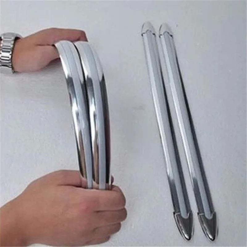 Last Stock 4pcs Car SUV Edge Anti-collision Strip Bumper Protector Guard Bar Anti-Rubbing Scraping Bumper Crash Styling Moldings