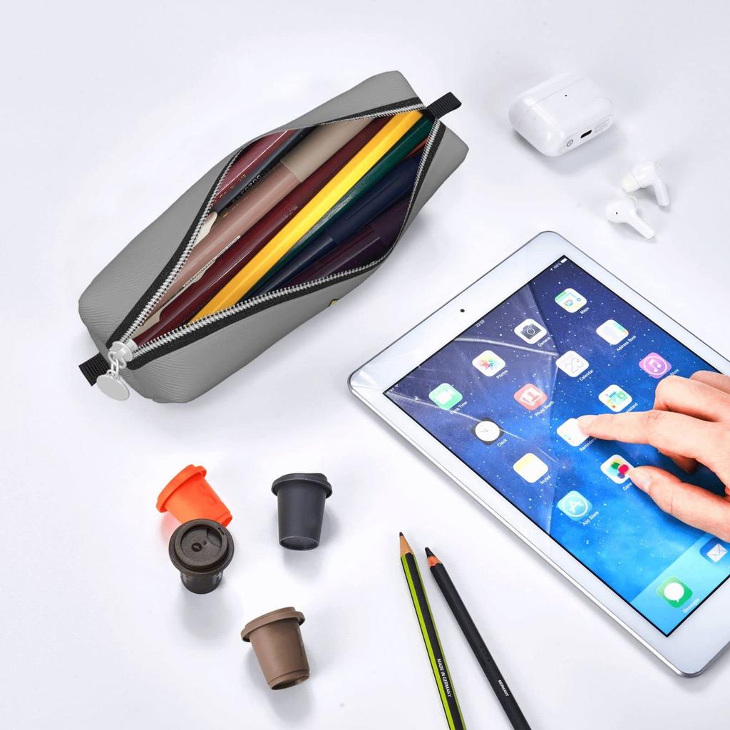 Mark Gonzales Pencil Large Stylish Leather Pen Simple Tool Pencil Case for and Suitable for High and Working Elementary and Junior High School