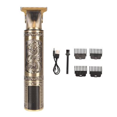 Electric Hair Cutter Engraved Dragon Patterned Haircut Clipper Machine Compact Long Standby Hair