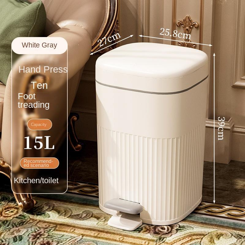 

8/10/15 л легкая роскошная мусорная корзина с крышкой педального типа для вторичной переработки мусора для большой емкости кухни ванной мусорное ведро
