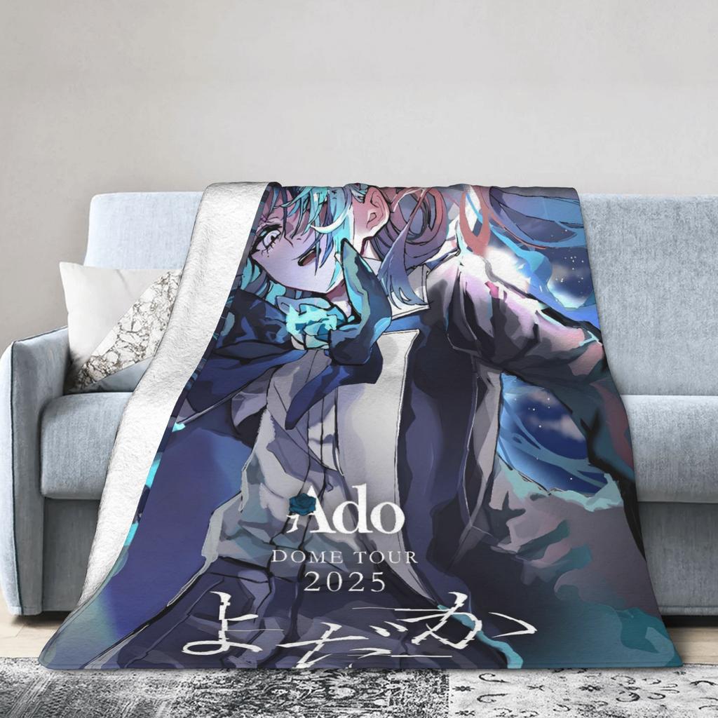 Ados World Tour Warm Soft Blanket Boy Girl Plush Throw Blanket Comfortable Bedroom Flannel Bedspread Sofa Bed Cover