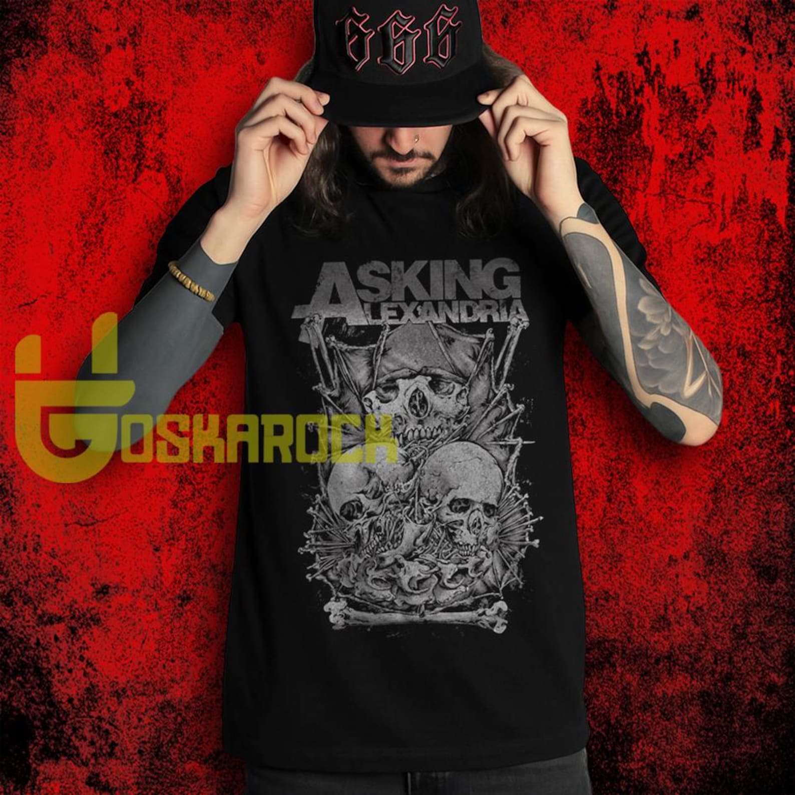Asking Alexandria T shirt, Retro Heavy Metal Band Shirt, Music Unisex T shirt 3XL