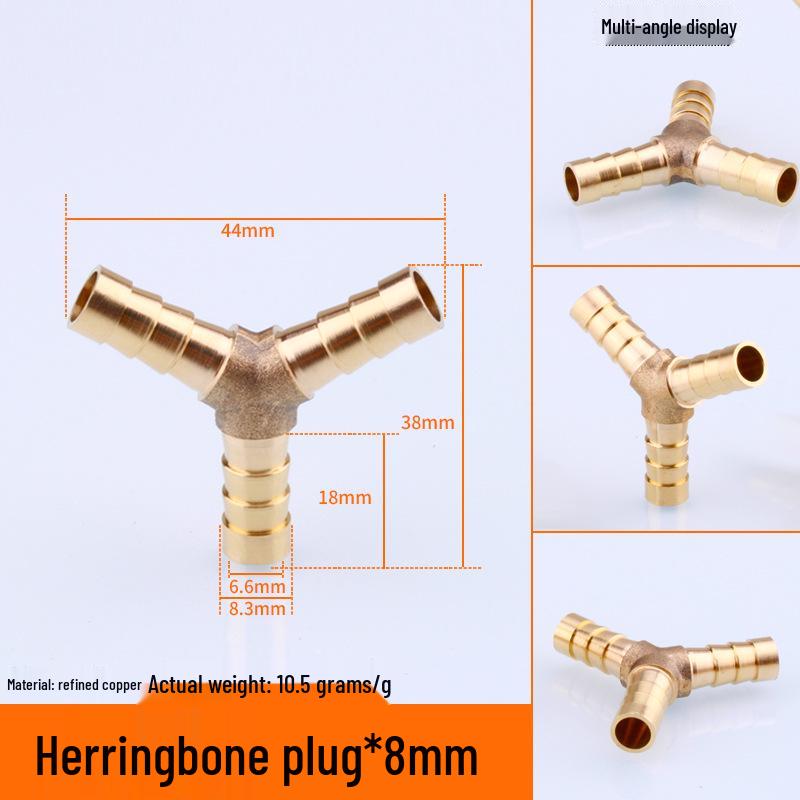 Miedziana Pagoda Trójnik Typu Y Dysza do Rury Gazu Ziemnego, Zielona Głowica, Dostępna w Rozmiarach 6/8/10/12.