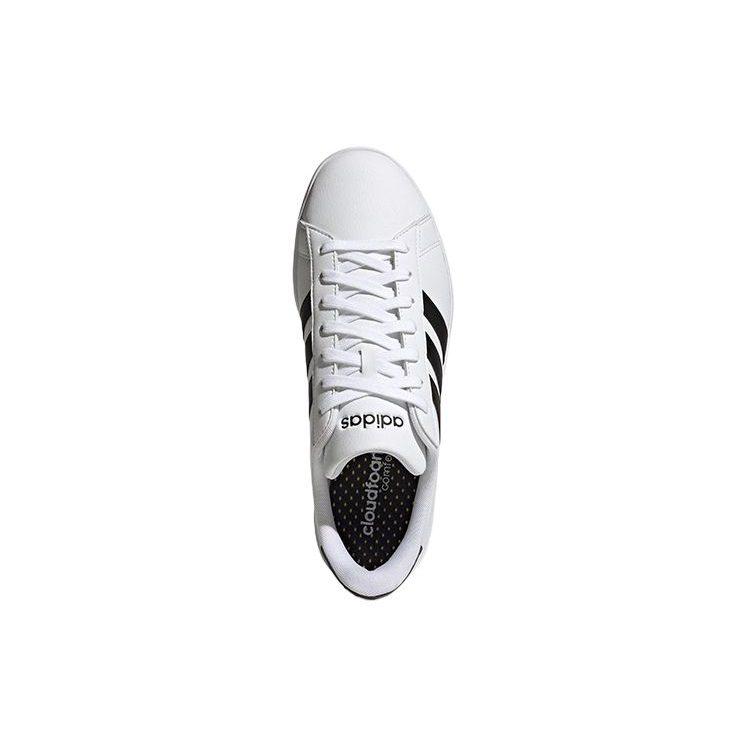 Adidas Neo GRAND COURT Synthetic Leather Comfortable Low top Skateboard Shoes Unisex White Black GW9195