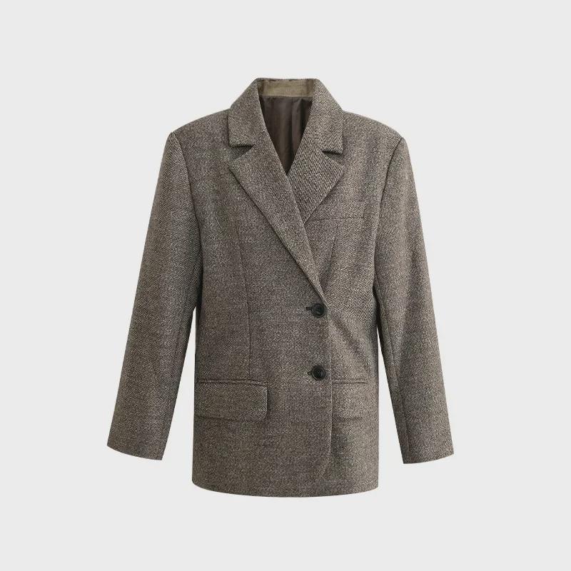 Autumn 2023 Women's Wool Suit Jacket - Meillard Luxury, No Returns or Exchanges