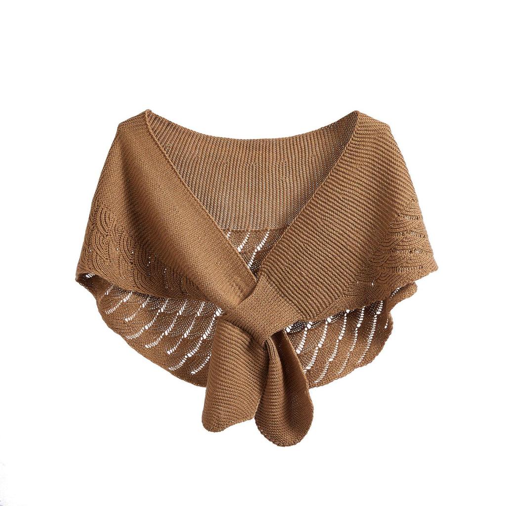 Women's Knitted Korean Cloak: Versatile Office Scarf & Shawl