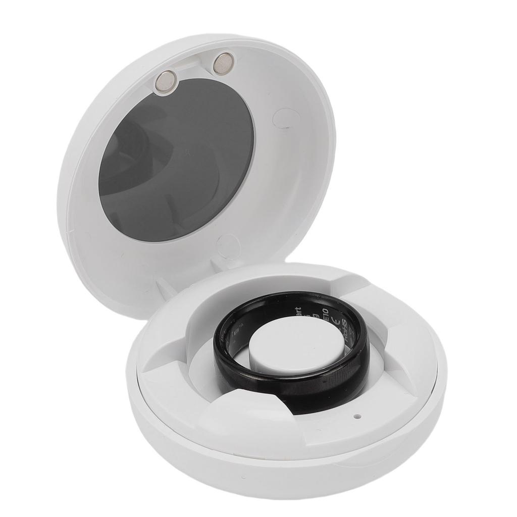 Smart Ring Health Tracker Aluminum Alloy 5ATM Rainproof Wearable Smart Ring with APP Charging Case F
