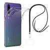 Case and Neck Strap for Huawei P30 - Transparent Soft TPU Adjustable Black Cord Phonillico®
