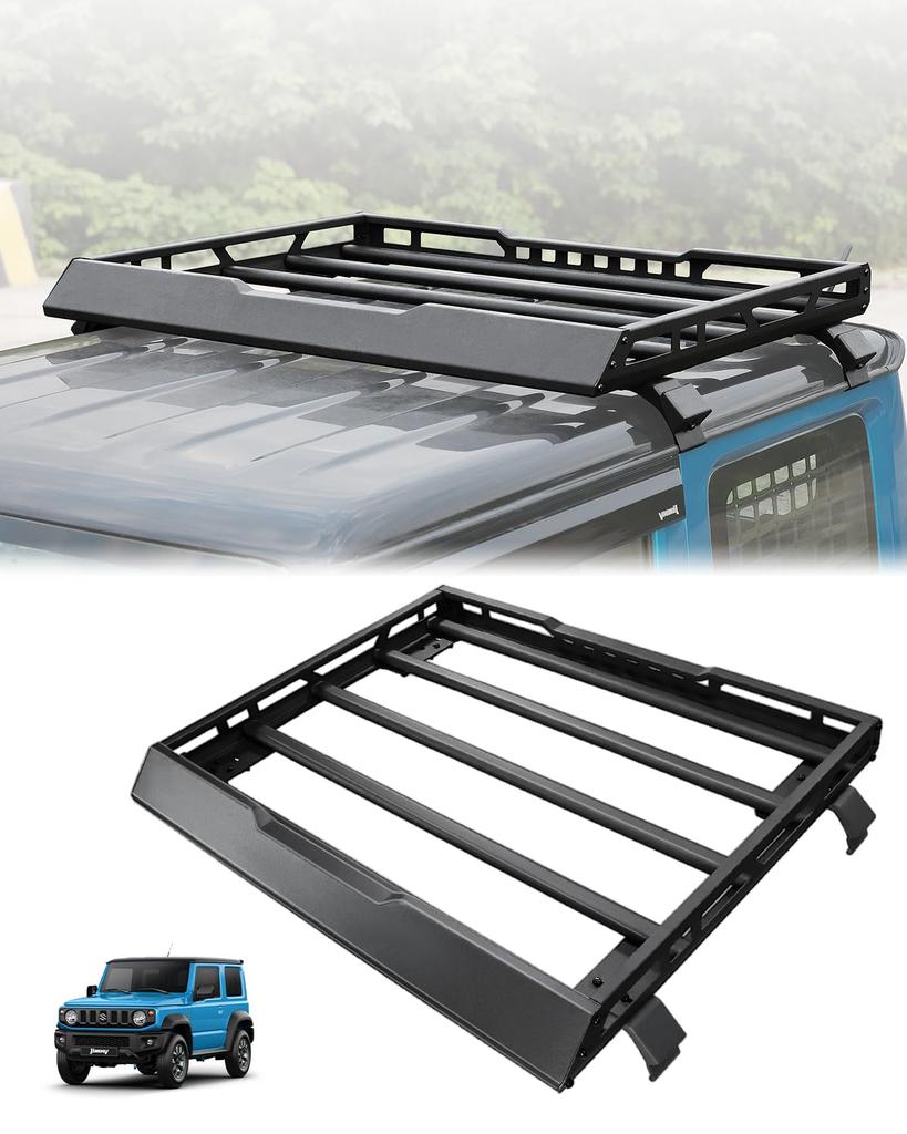 ROADER Jimny Sierra JB74 Roof Rack JB64 Half Type Roof Carrier Rack Carrier Nomad Jimny D5 5 Door Aluminum Lightweight Luggage Hunting Fishing Gear