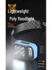 Lightweight LED Sensor Headlamp with Type-C Charging & Power Display for Outdoor Activities