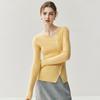 Women's Autumn Cashmere Cardigan: Slim Fit, Round Neck, Ribbed Buttons, Versatile Knit Base Layer Sweater.