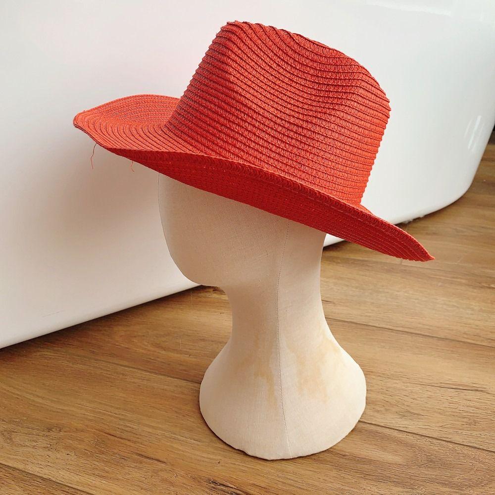 

Solid Color Panama Straw Hat Large British Dress Hat Fashion Panama Jazz Hat Unisex бежевий