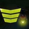 3 stk Motorsykkelklistremerker Reflekterende advarsel Trapesformet pil Tail Fender Racing Støtfanger Dekal selvklebende tape for bil lastebil
