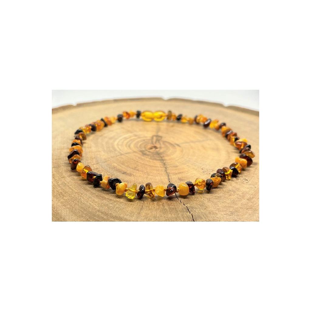 Colier Oval pentru Bebeluş Drop Amber Multicolor 33cm