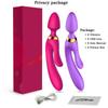 3 Motor Vibrating G Spot Clitoris Anal Double Ended Rabbit  Rabbit s