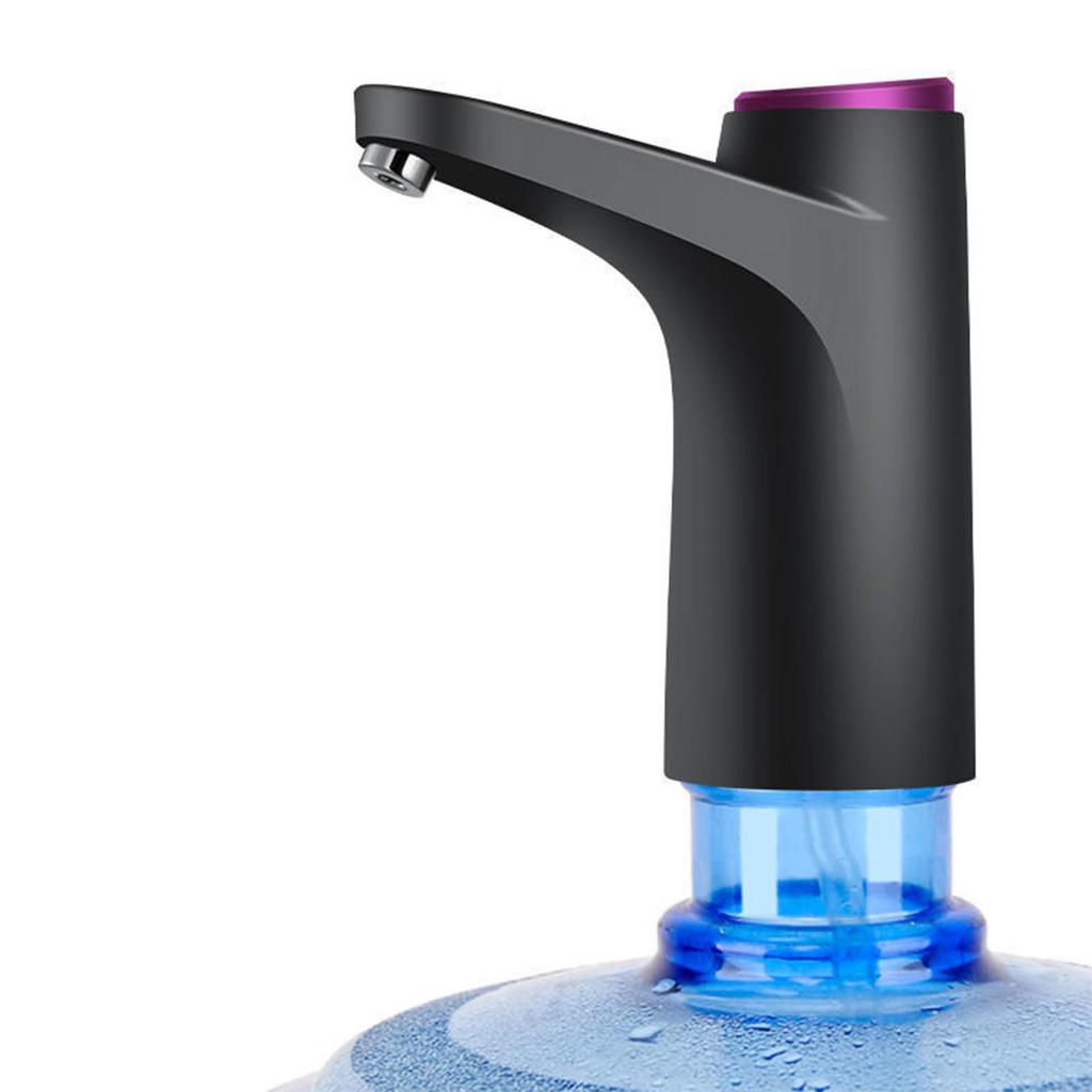 Water Bottle Dispenser BPA Free Quiet 4W 1200mAh Battery Portable Automatic Drinking Water Pump for Home Office Black