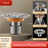 Copper Floor Drain Neutral Inner Core Insect-Proof Closed Cover Bathroom Drain Outlet Downcomer Anti-Odor Handy Gadget