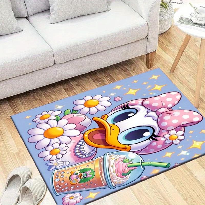 

1pc Daisy Pattern Area Rug Soft Flannel Floor Mat for Living Room, Bedroom, Sofa Coffee Table Floor Mat 60cm by 90cm