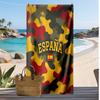 Spain Football Print Beach Towel Quick Dry Super Absorbent Soft Bath Towel for Swimming Beach Travel Fan Souvenir Gift