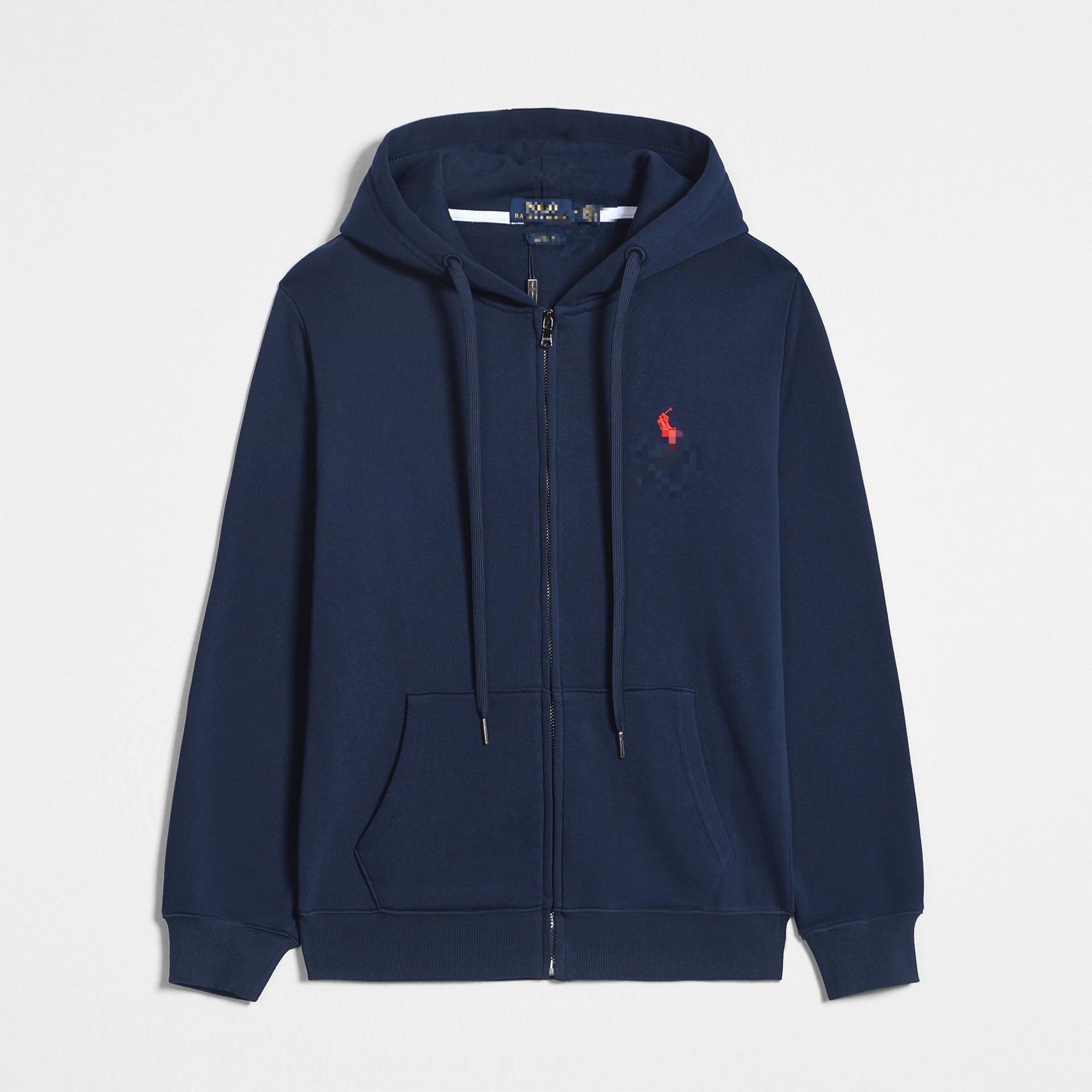 Wish Today RL Heren Plus Size Hooded Vest: Dun, Effen Kleur, Pony Borduurwerk, Rits Sweatshirt voor Lente & Herfst Medium