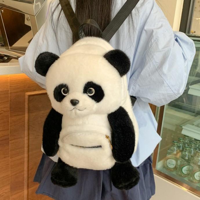 Women cartoon panda backpack children Cute school bag gift