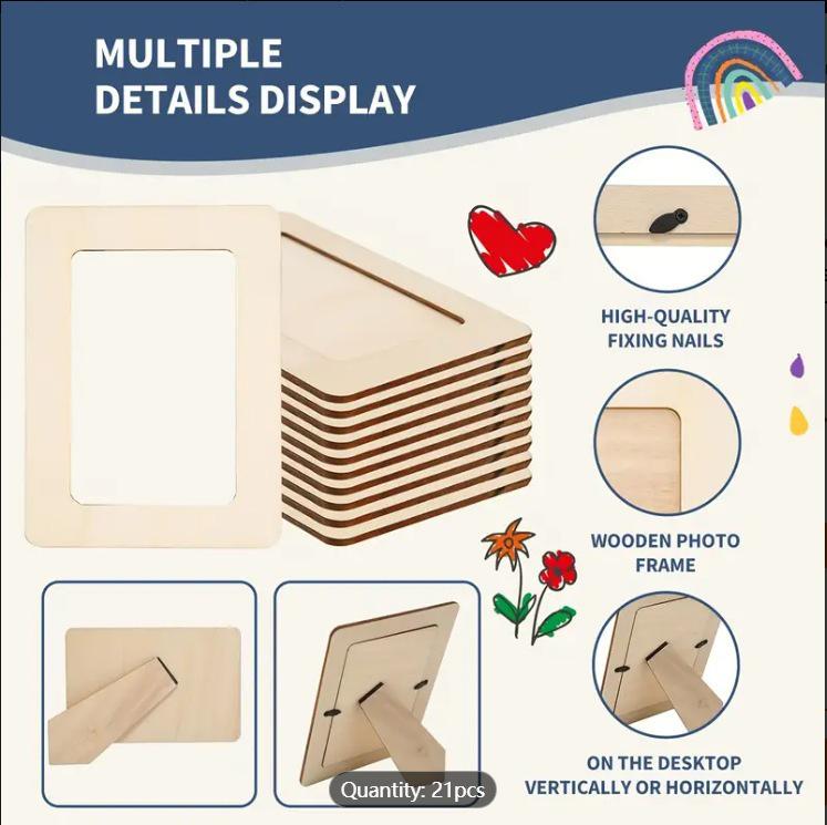 Dziecięcy zestaw do malowania graffiti z drewna DIY: Rękodzieło i Ramki na Zdjęcia