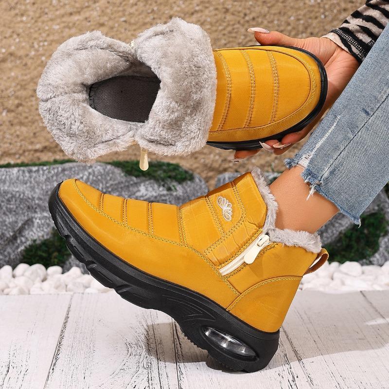 Cotton shoes women's new large size air cushion snow boots outdoor cold-proof men's and women's velvet thickened cotton boots