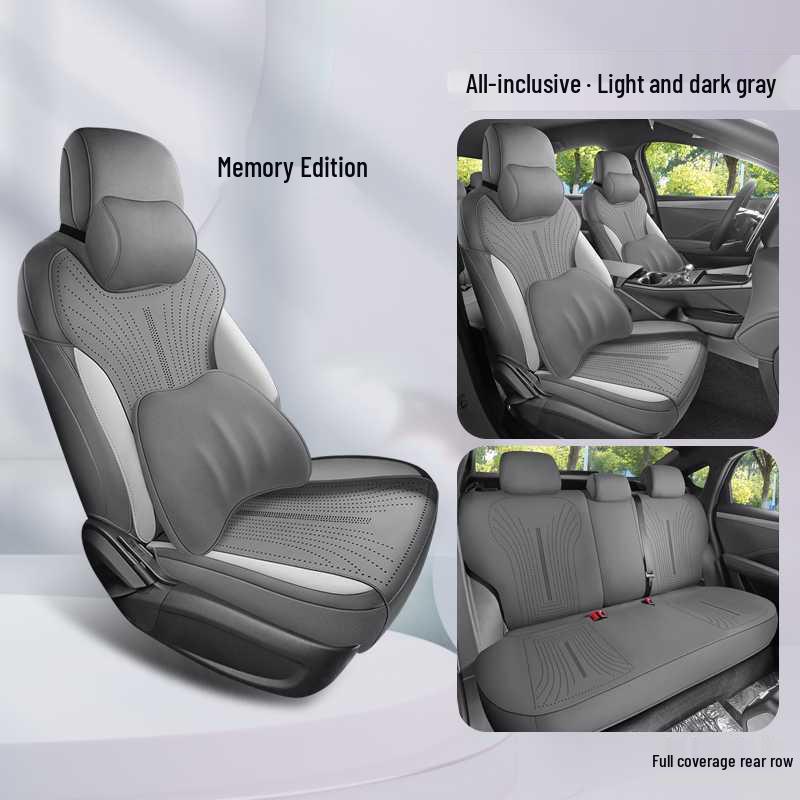 Qin PLUS DM-i All-Season Perforated Suede Leather Car Seat Cushion