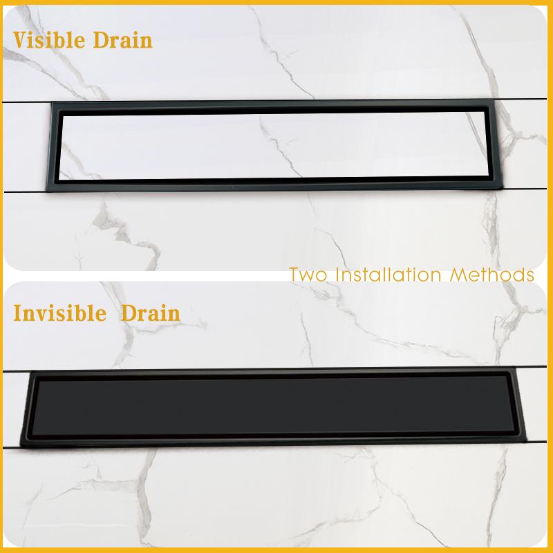 Kartáčované Zlato Neviditelný Dlaždicový Podlahový Odtok Nerezová Ocel 304 Sítko na Nečistoty Deodorant Podlahový Odtok Koupelnové Kuchyňské Doplňky