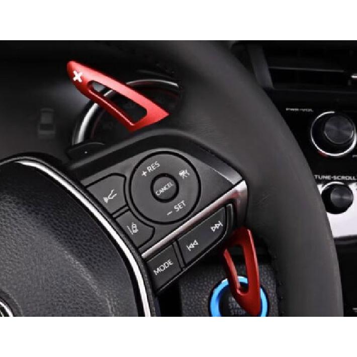 2pcs Shift Paddle Extension Steering Wheel For Toyota Camry 2018-2023 Red Alloy