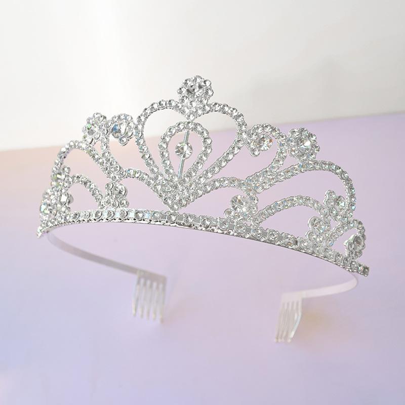 Bola Rei Rainha Coroa Barroca Coroa de Rainha Adorno de Cabeça Coroa de Cristal Festa Aniversário Rei