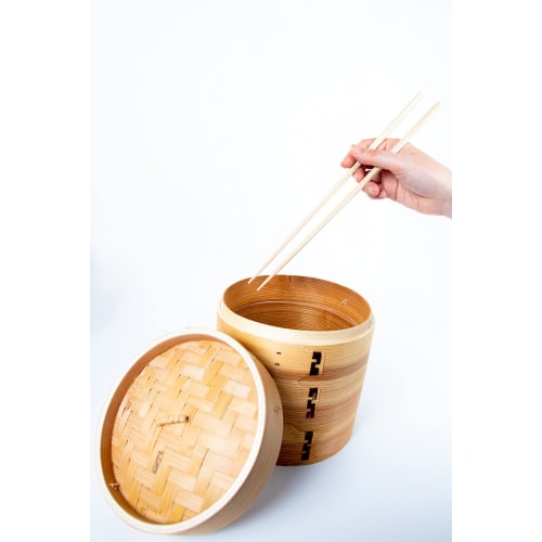 Nichi Nichi Tools Grønnsaksspisepinner i gammel stil, Sett med 2, Laget i Japan av naturlig bambus, 30 cm