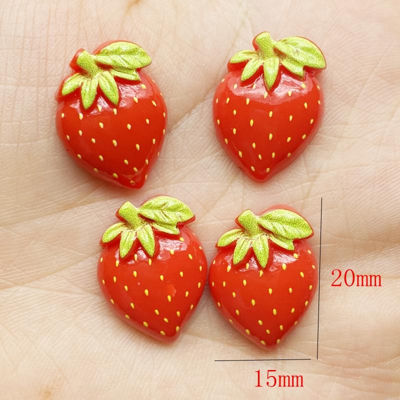 20Pcs Kawaii Cute Mixed Mini Fruit Series FlatBack Resin Cabochons Scrapbooking DIY Jewelry Craft Decoration Accessories G59