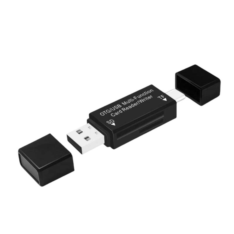 2 In 1 Memory Card Reader USB C USB2.0 For Smartphones Laptops Tablets SDXC TF Cards Writer