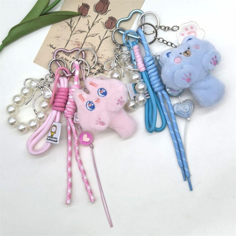 Ornaments Cat Plush Keychain Bag Hanging Cat Mobile Phone Chain Holiday Gift