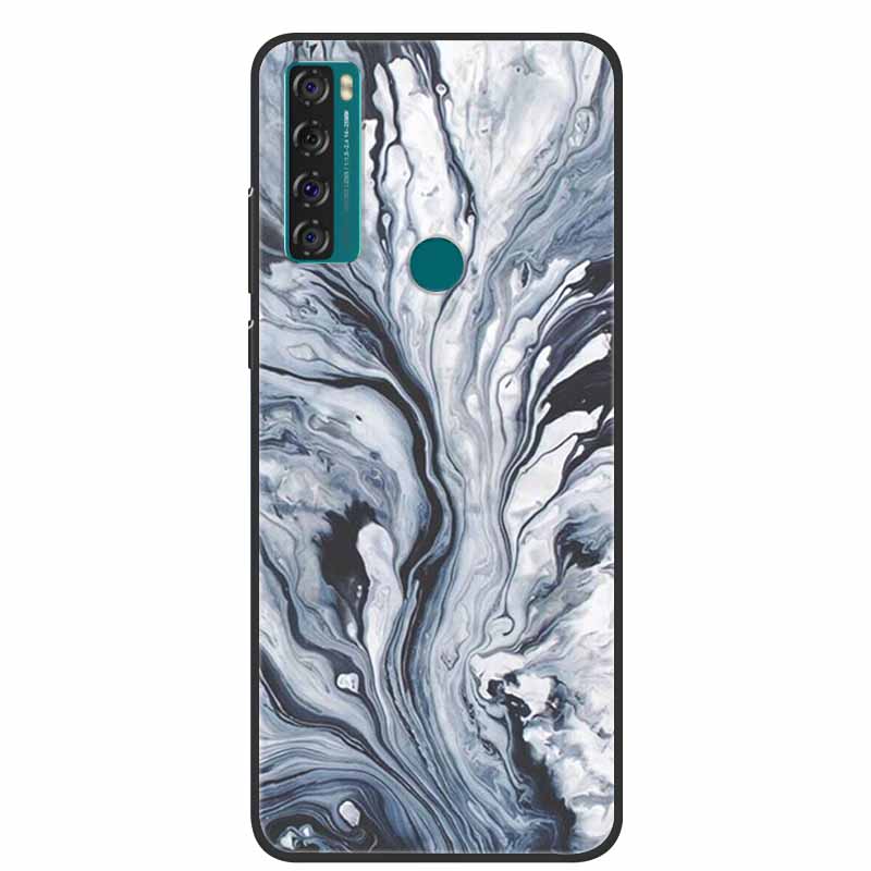 For TCL 20 R 5G Case Marble Silicone TPU Soft Phone Back Cover Case For TCL 20R 5G Funda Bumper Protector Capa Shockproof Coque