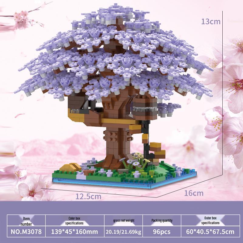 Compatible with Sakura Tree House & Peach Blossom House Micro-Particle Building Block Educational Toy