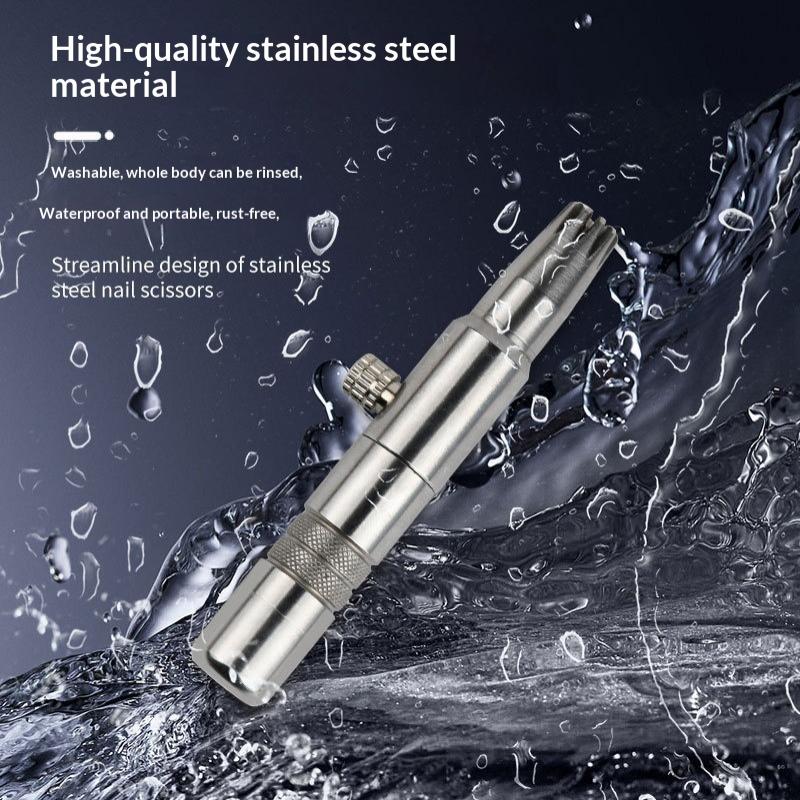 Manual Mini Nose Ear Hair Trimmer Stainless Steel Sharp Blade Painless Hair Removal Clipper for Men Daily Grooming