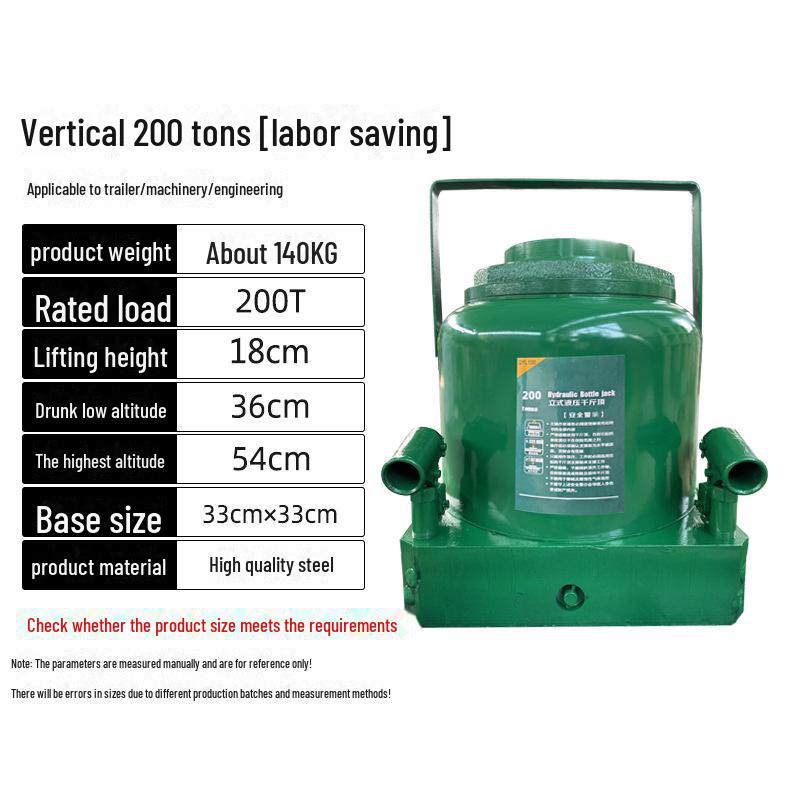 Multi-Capacity Vertical Hydraulic Jack: 5T, 10T, 20T, 50T for Car Tire Change & Repair
