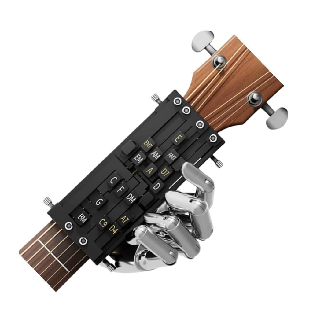 One-Key Guitar Chord Assistance Device: Beginner Learning Tool, Guitar Practice Assistant, Family Guitar Learning Aid.