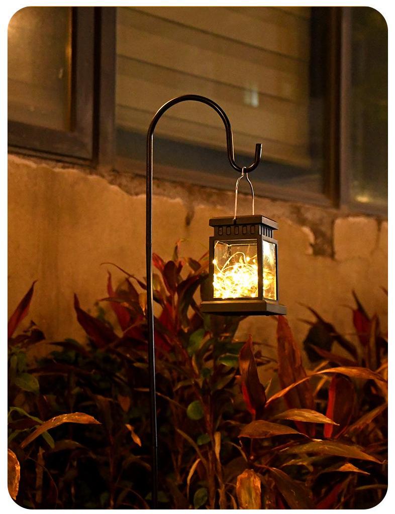 Iron Sheep Hook Garden Lamp Stand for Outdoor Decor