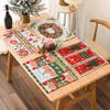 Festive Christmas Knitted Table Mat for Seniors, Unique Knitted Placemat with Christmas Tree Design