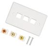 Multipurpose 3RCA Female Connector Wall Plate  Subwoofer Audio Port