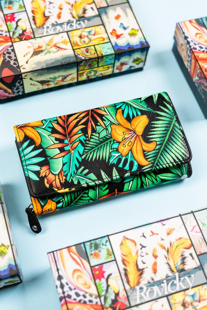Women's leather wallet R-N22-ART-20-7101