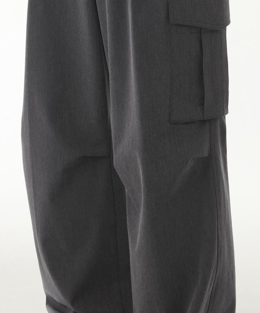 MUSINSA STANDARD Parachute Banding Cargo Slacks [Medium Gray]